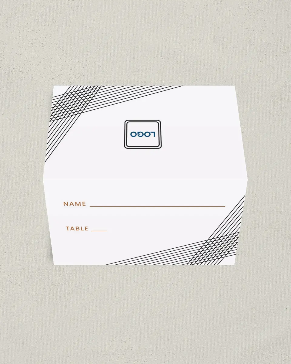 This is a 3½" x 2" Folded Gala Place Card called Debut Celebration printed in full color on Premium Smooth paper