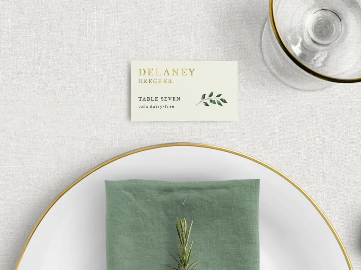 Tented Place Cards