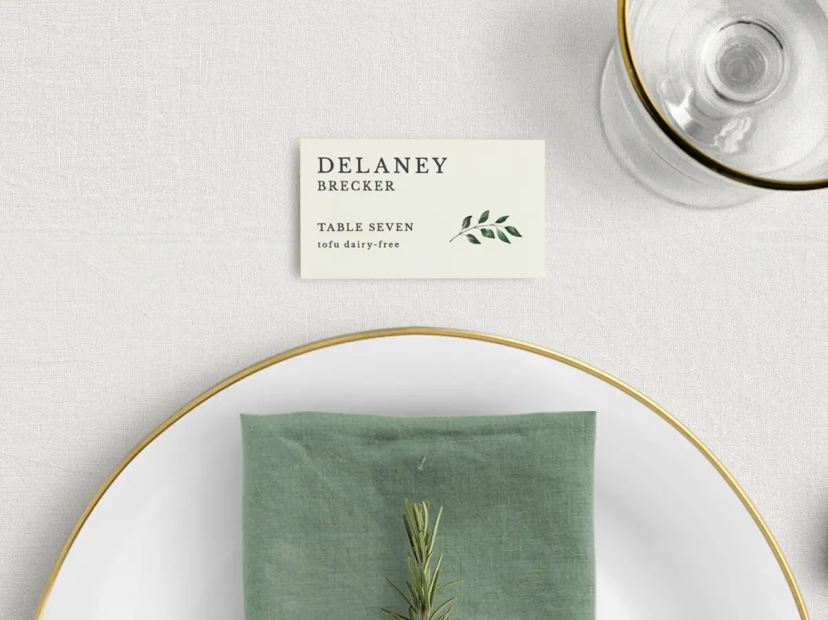 Tented Place Cards