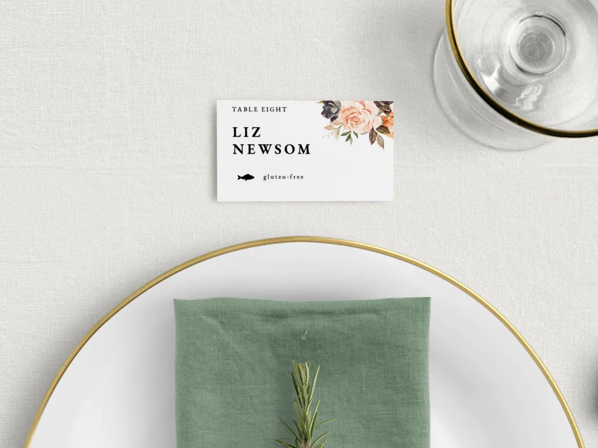 Tented Place Cards