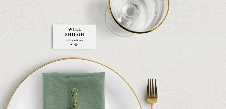 Tented Place Cards