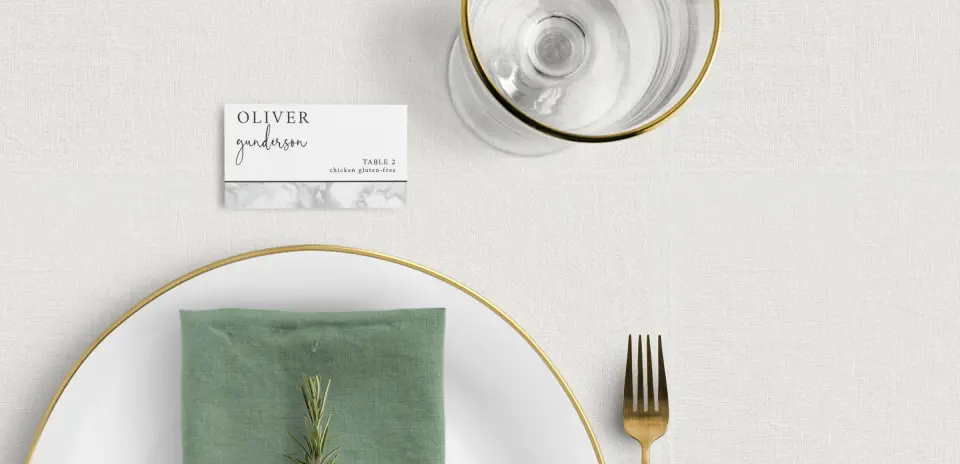Tented Place Cards