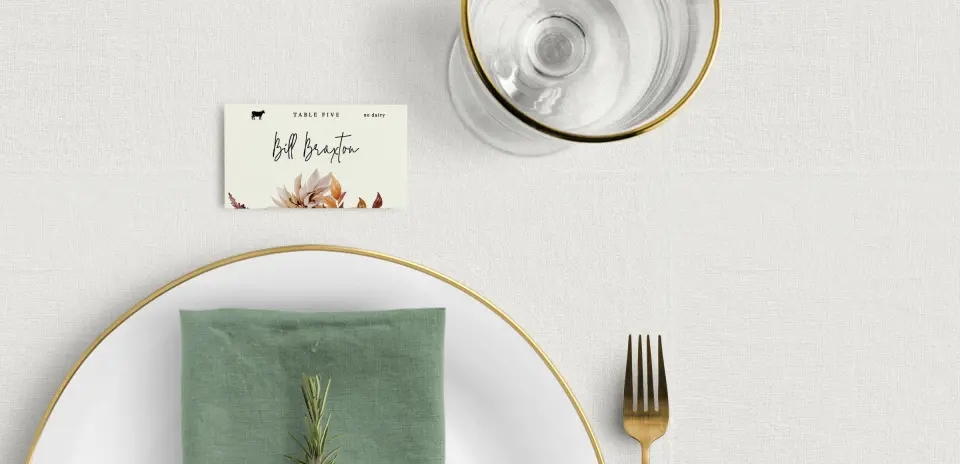 Tented Place Cards