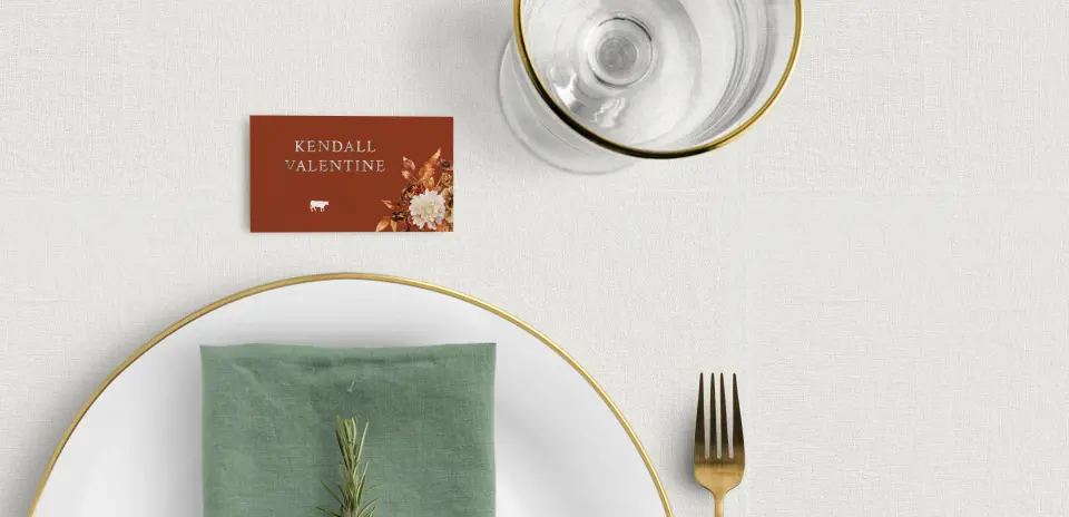 Tented Place Cards