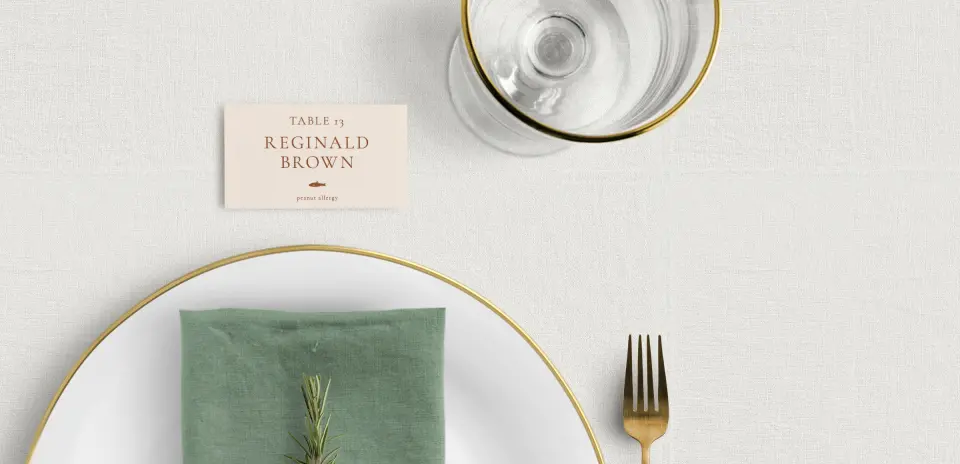 Tented Place Cards