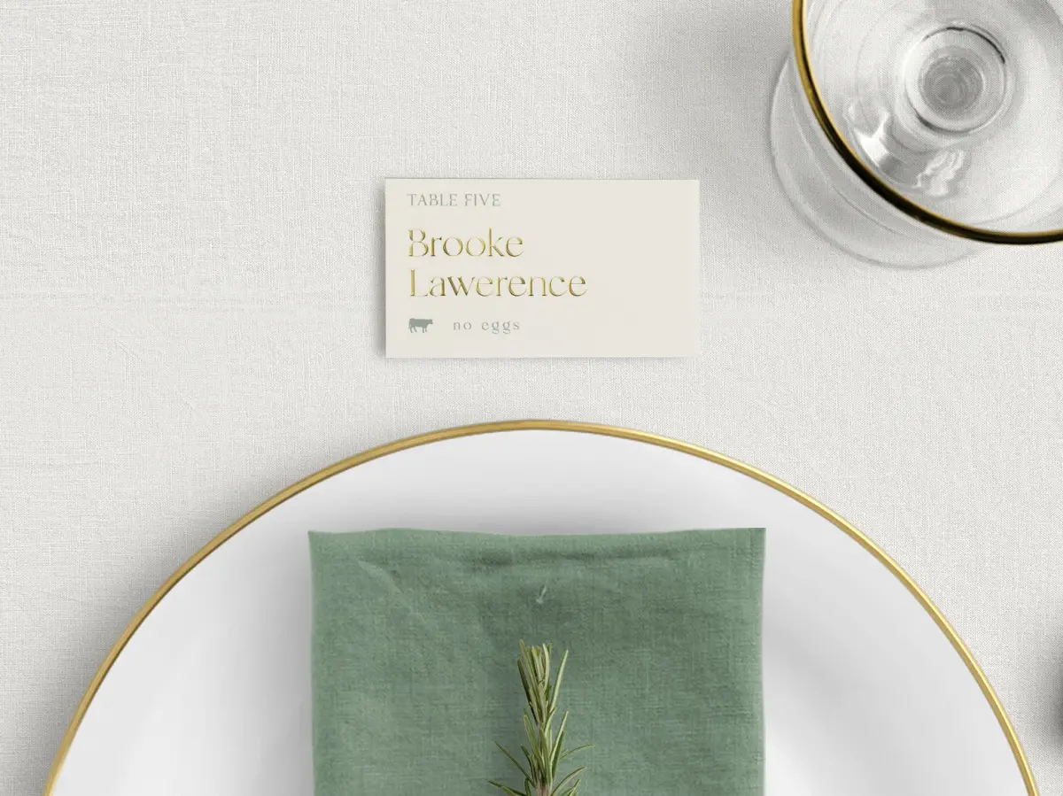 Tented Place Cards