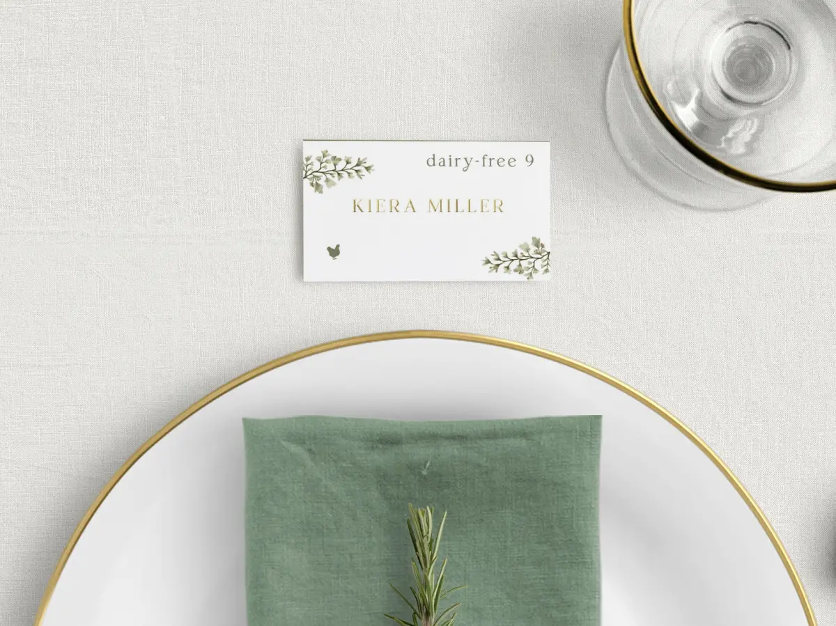 Tented Place Cards