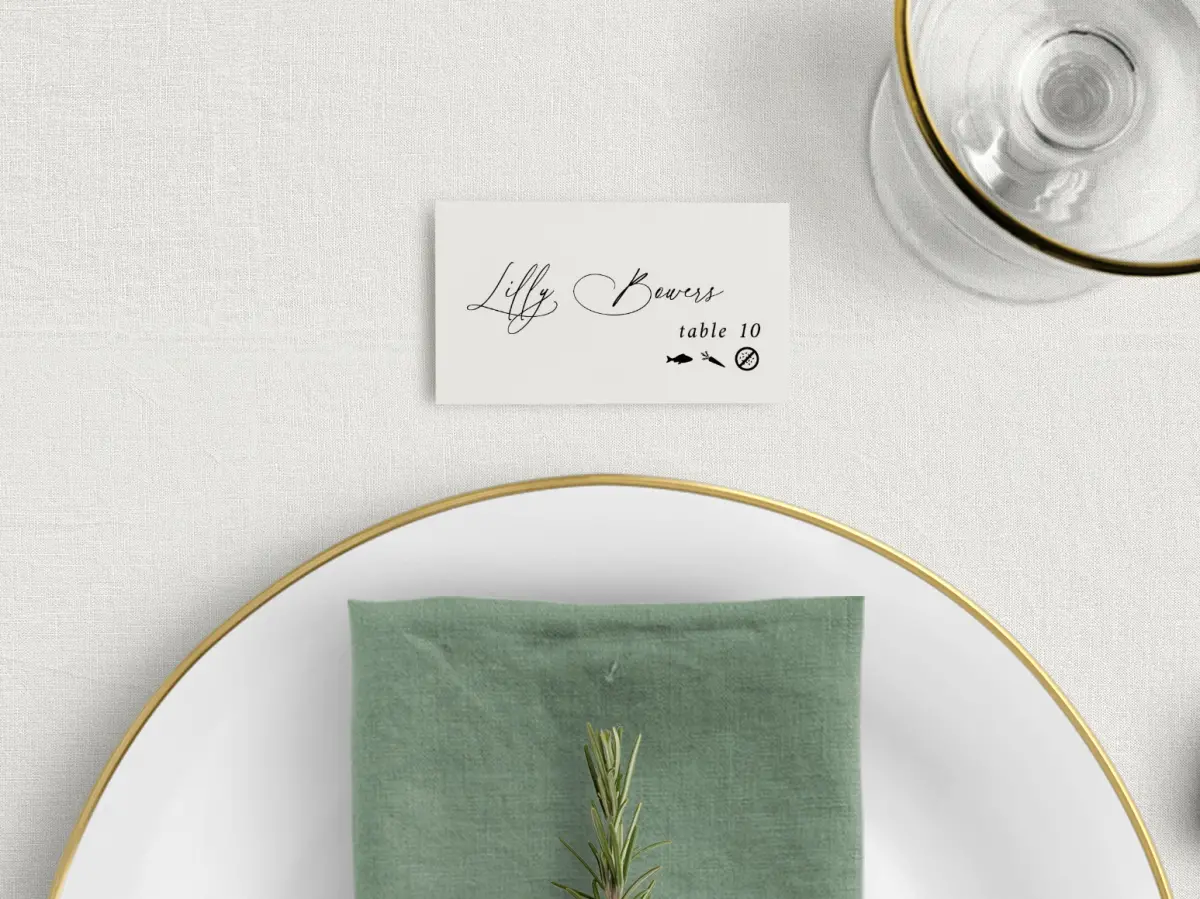 Tented Place Cards