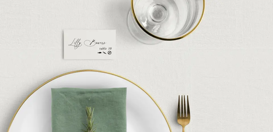 Tented Place Cards