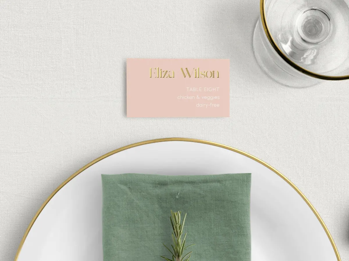 Tented Place Cards
