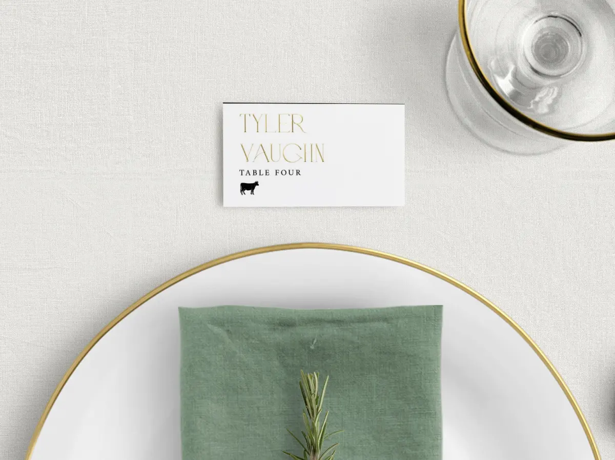Tented Place Cards