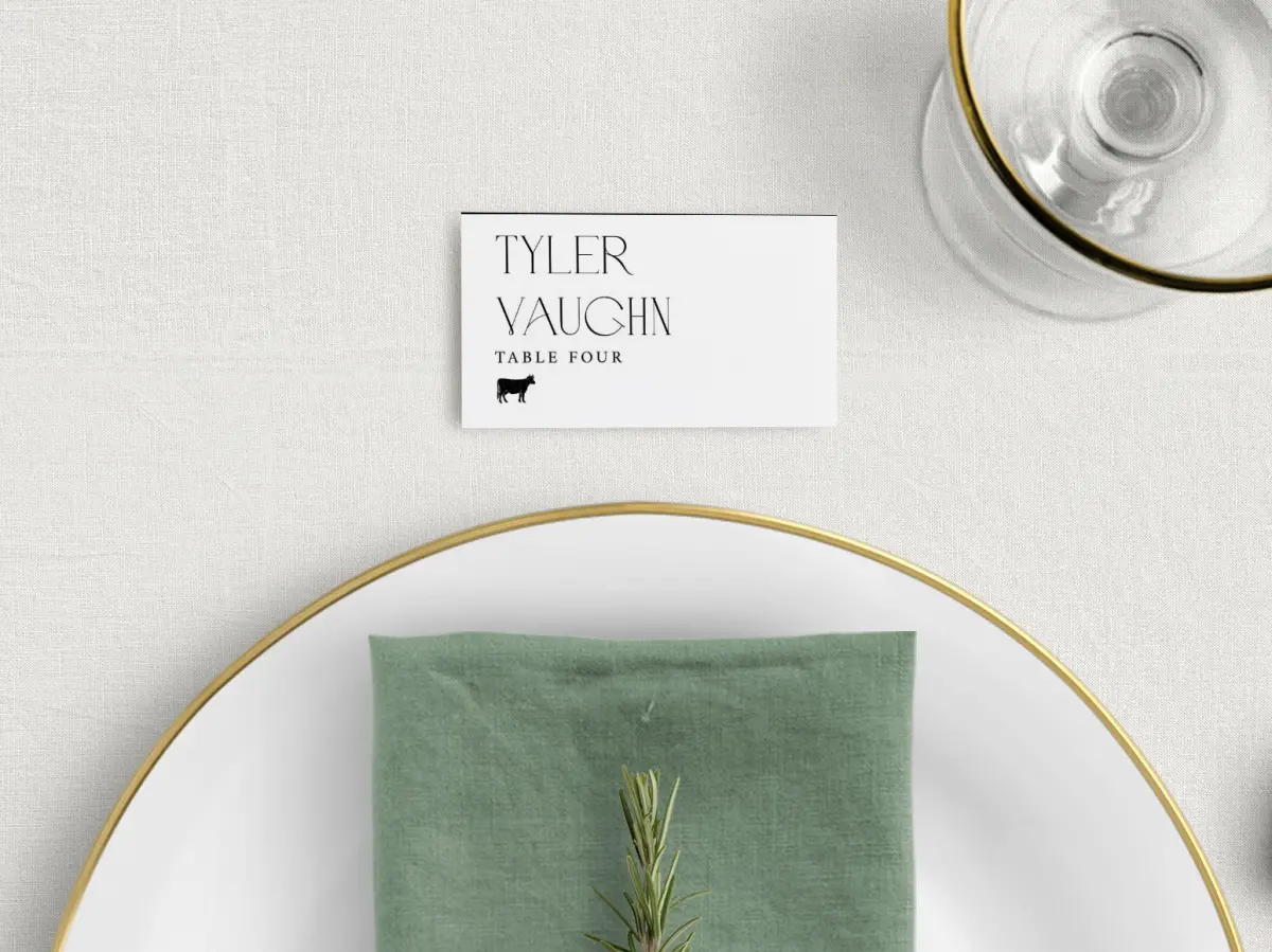 Tented Place Cards