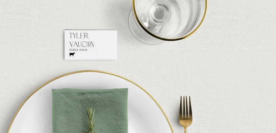 Tented Place Cards