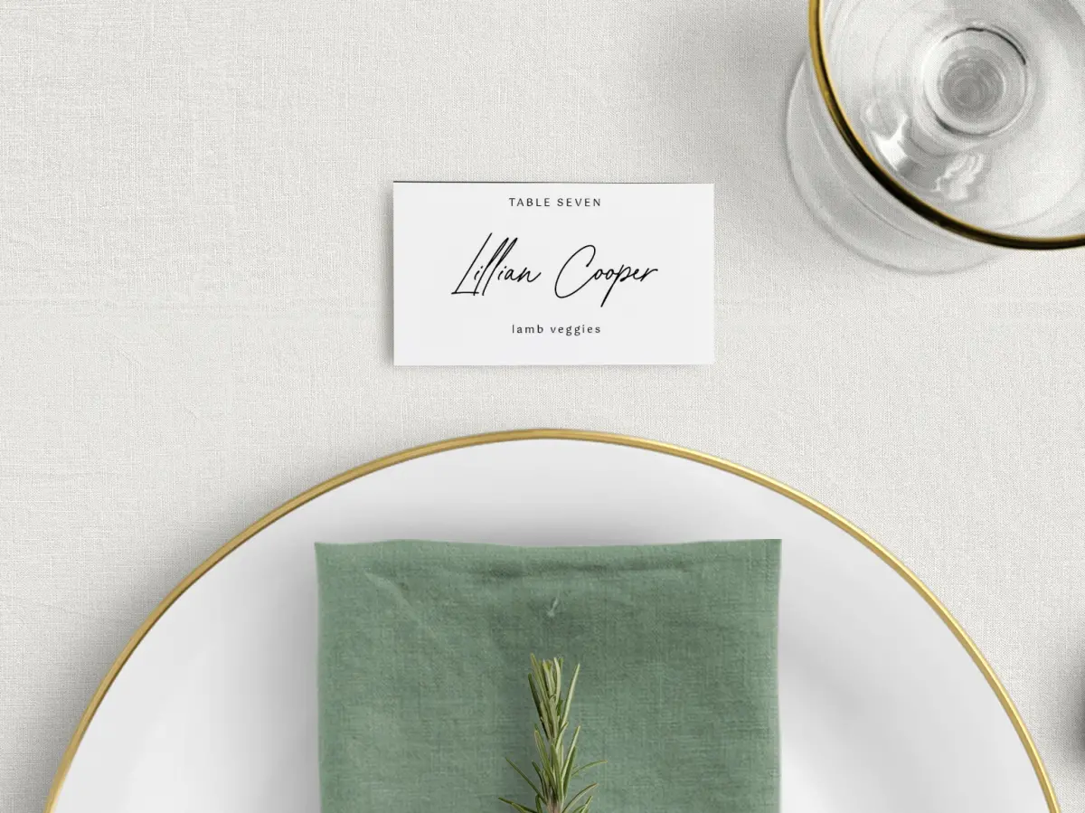 Tented Place Cards