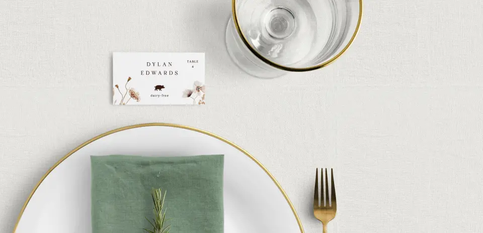 Tented Place Cards