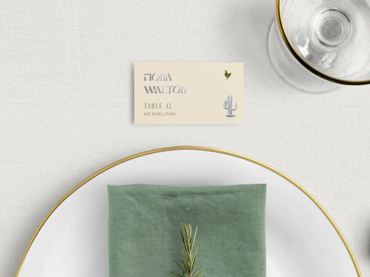 Tented Place Cards