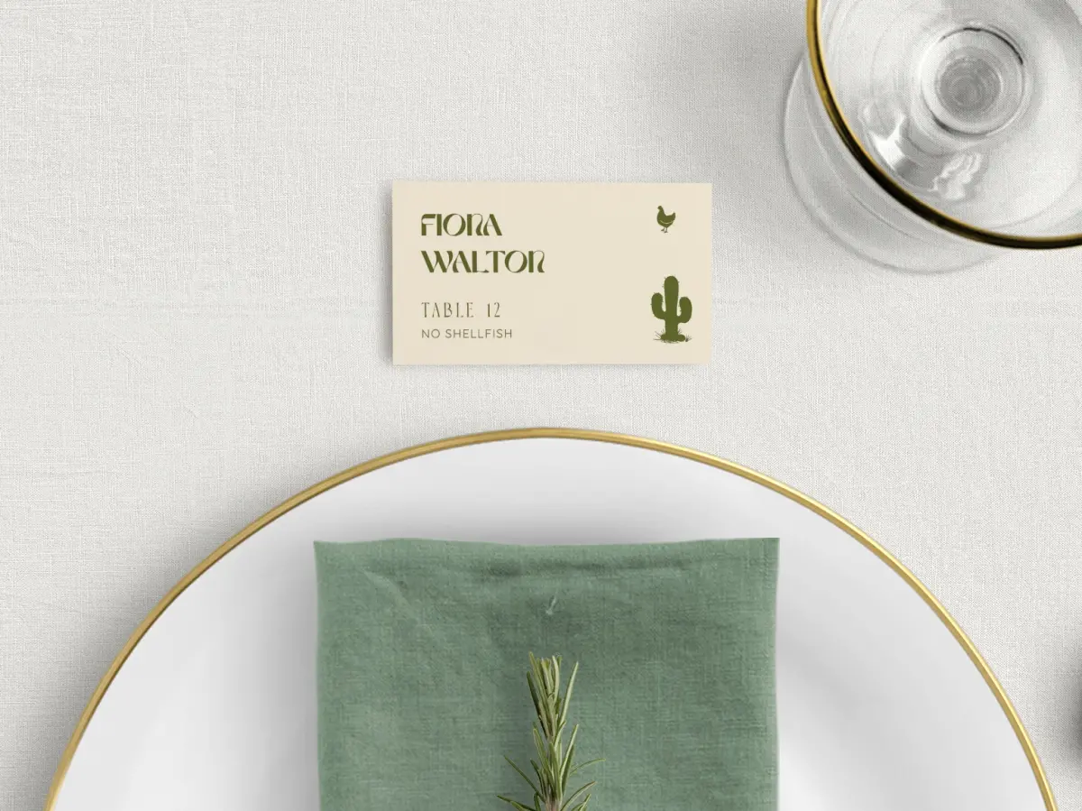 Tented Place Cards