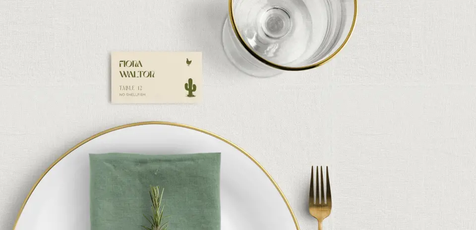 Tented Place Cards