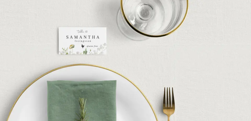 Tented Place Cards