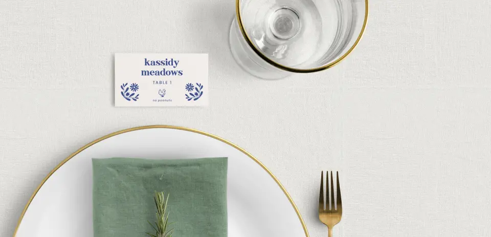 Tented Place Cards
