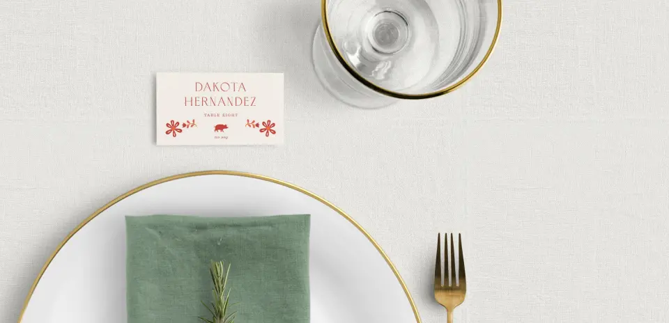 Tented Place Cards