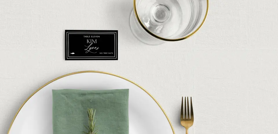 Tented Place Cards