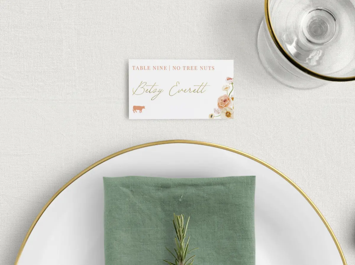 Tented Place Cards