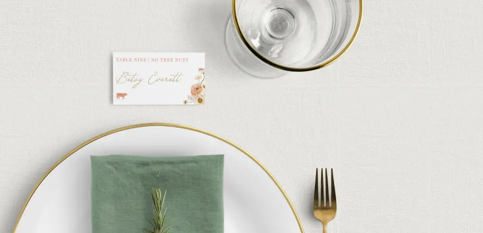 Tented Place Cards