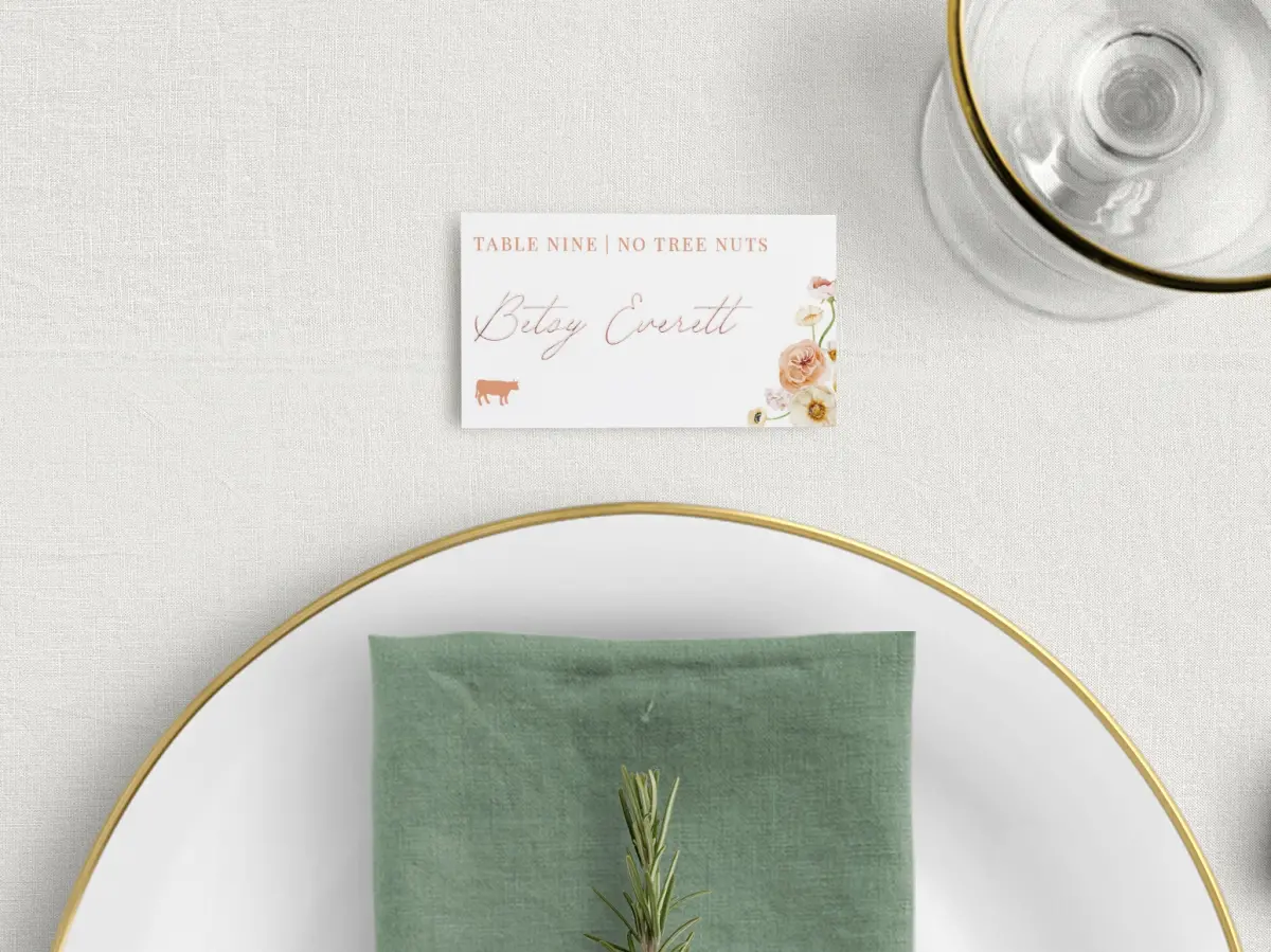 Tented Place Cards