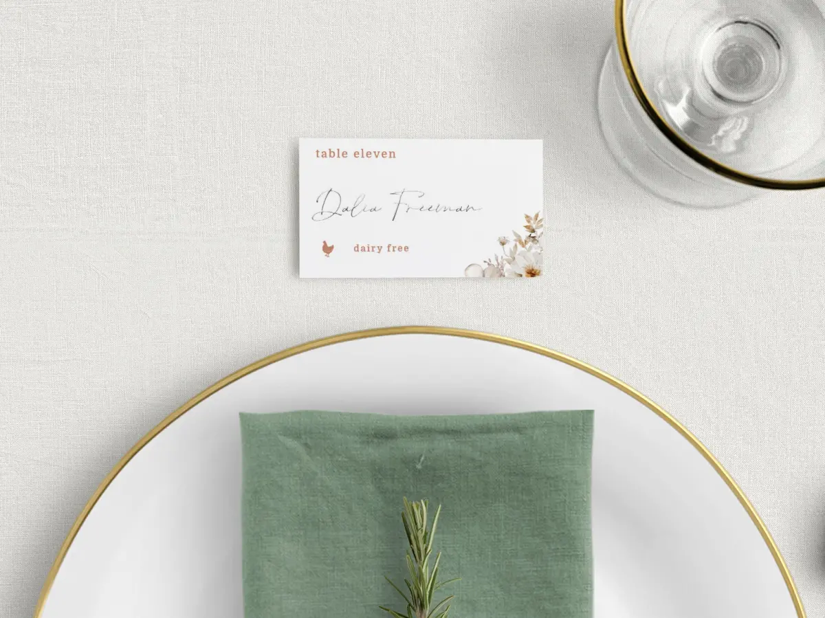 Tented Place Cards