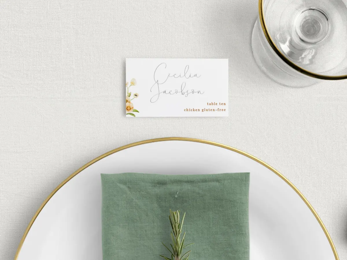 Tented Place Cards