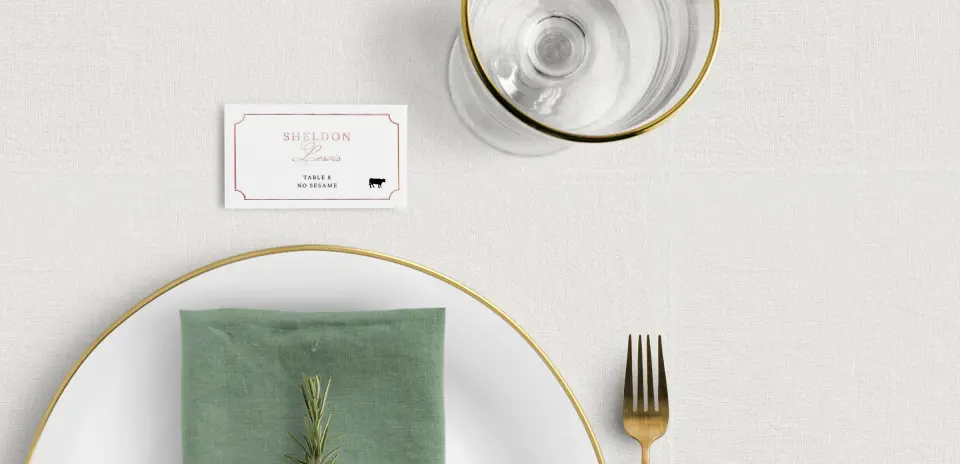Tented Place Cards
