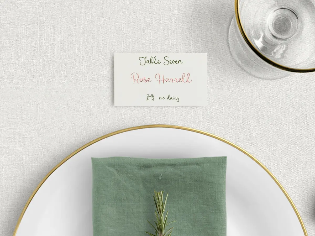 Tented Place Cards