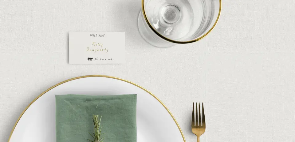 Tented Place Cards