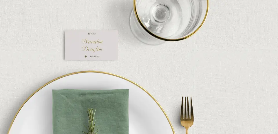 Tented Place Cards