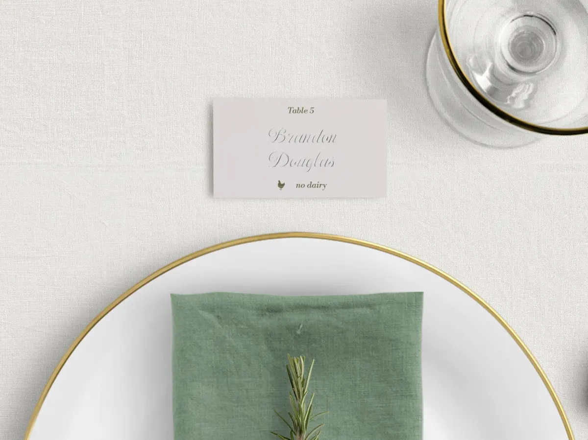 Tented Place Cards