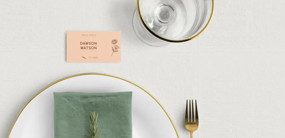 Tented Place Cards