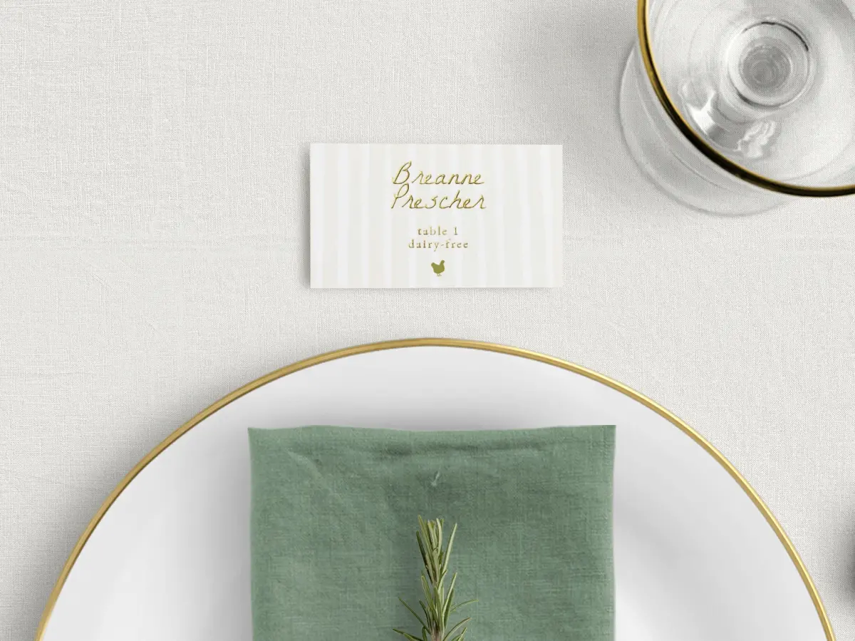 Tented Place Cards
