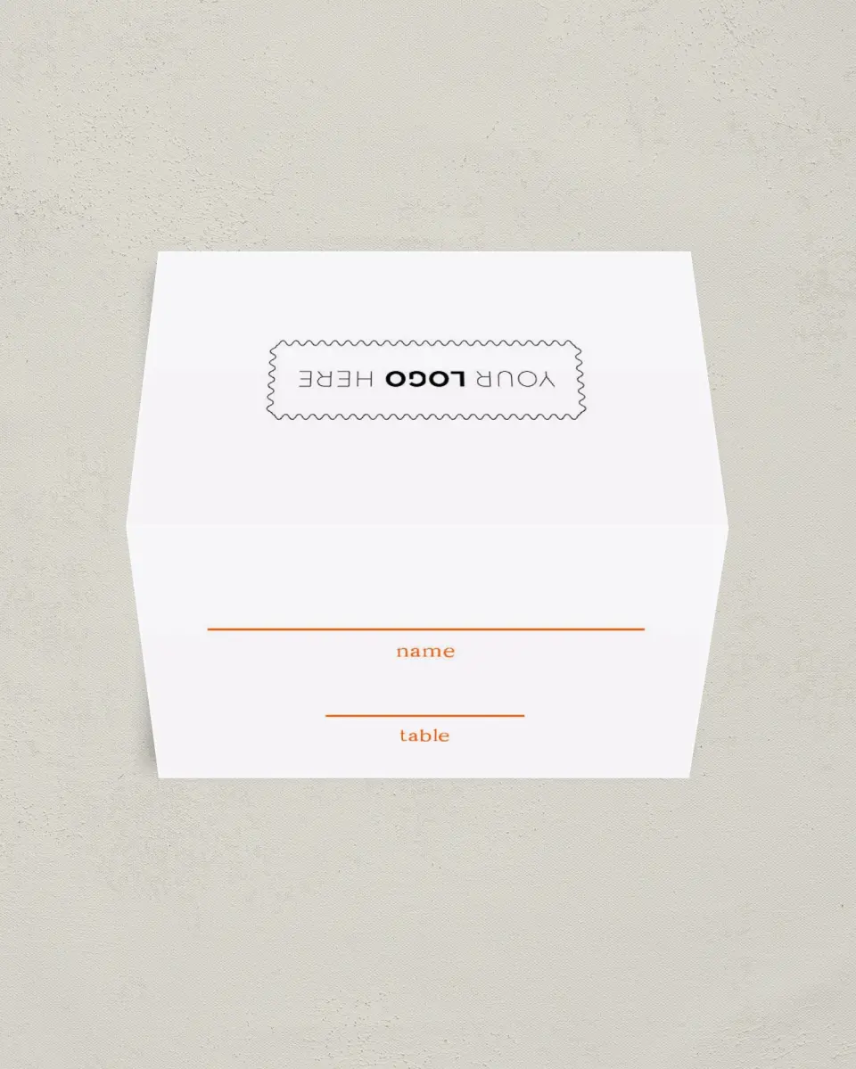 This is a 3½" x 2" Folded Gala Place Card called Scholarly Soirée printed in full color on Premium Smooth paper