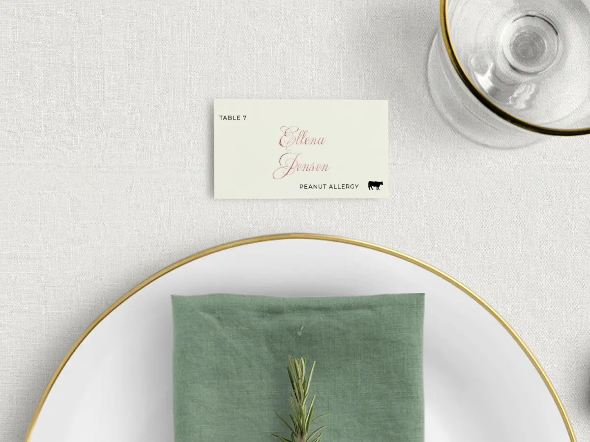 Tented Place Cards