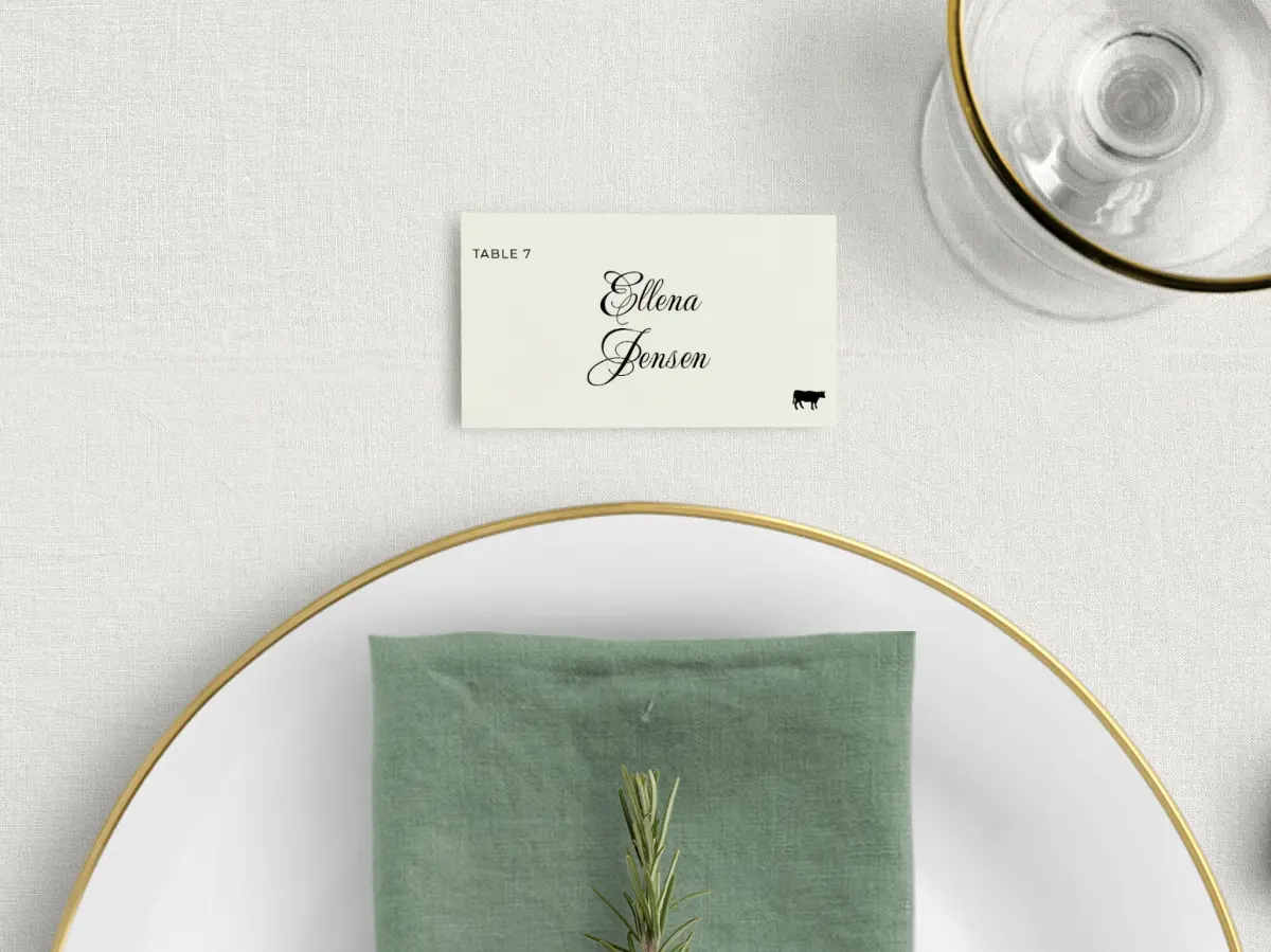 Tented Place Cards