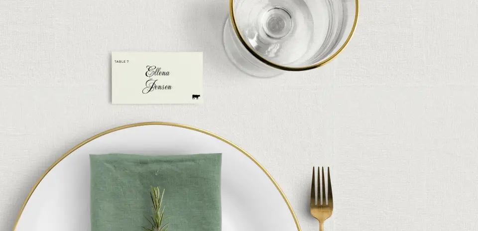 Tented Place Cards