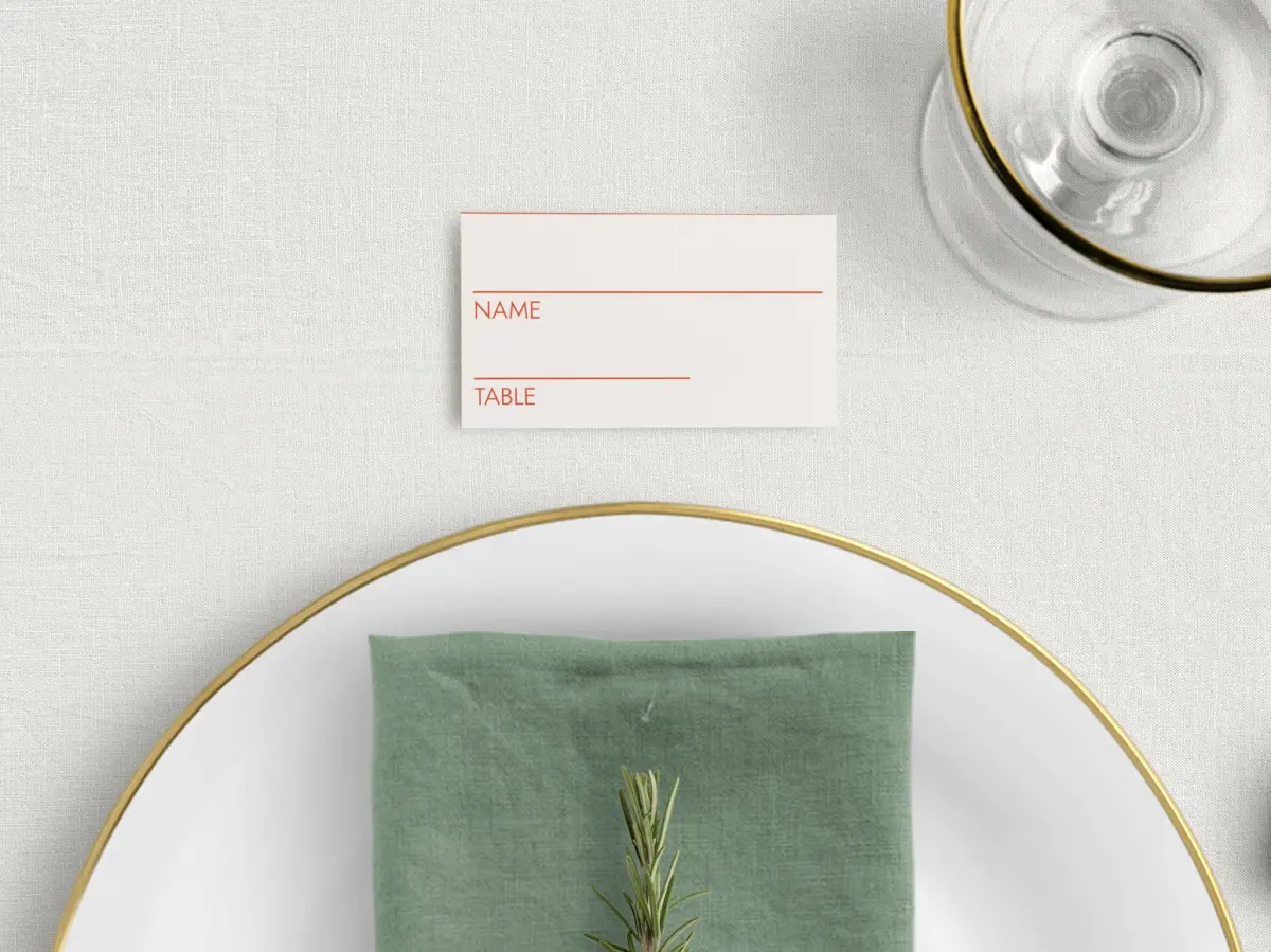 Tented Place Cards