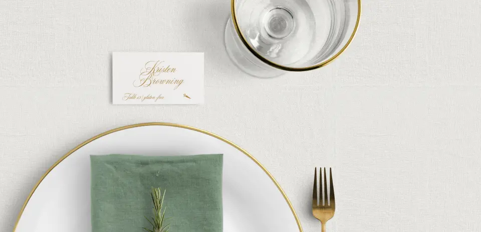Tented Place Cards