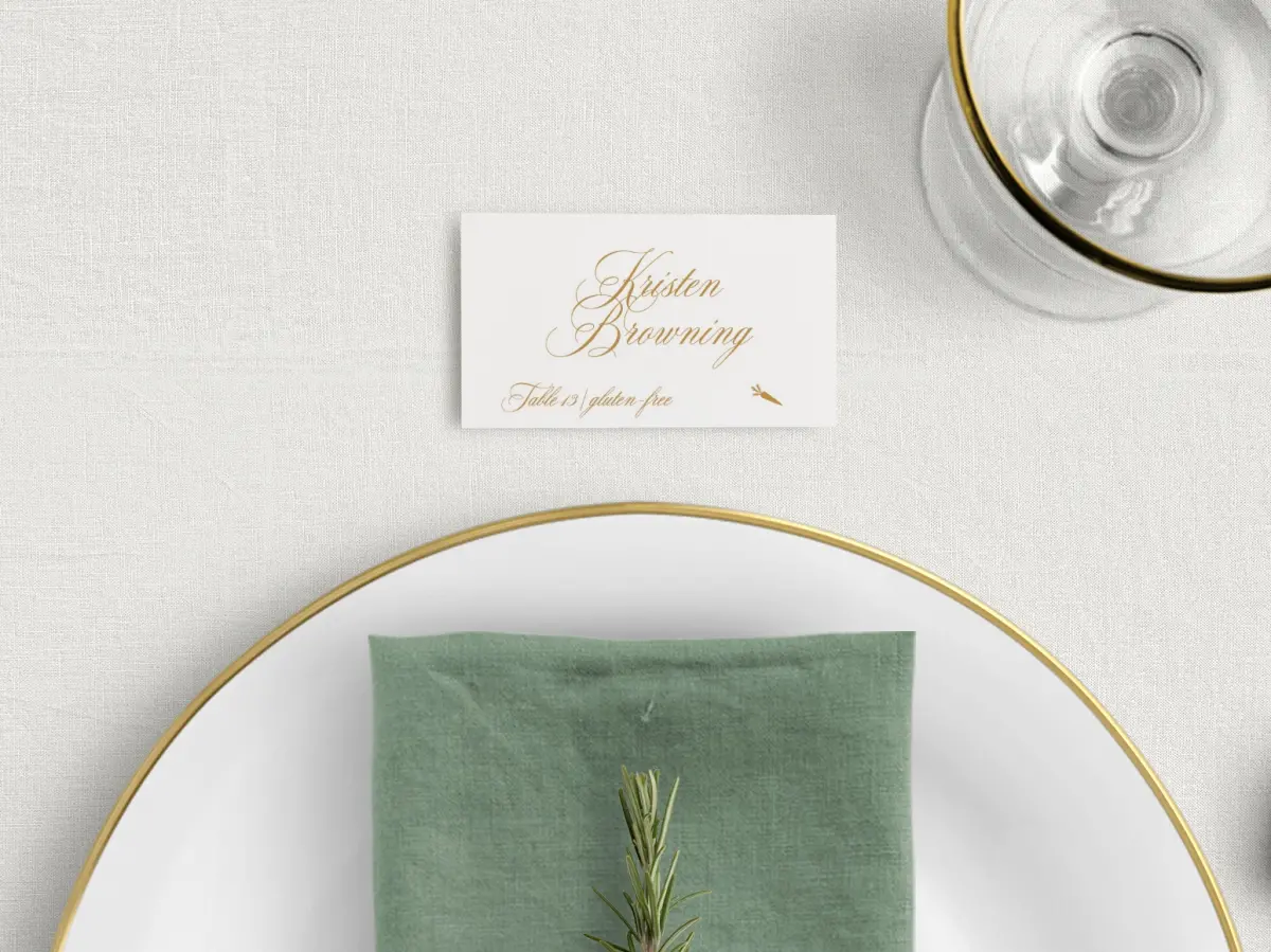 Tented Place Cards