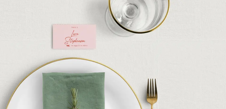 Tented Place Cards