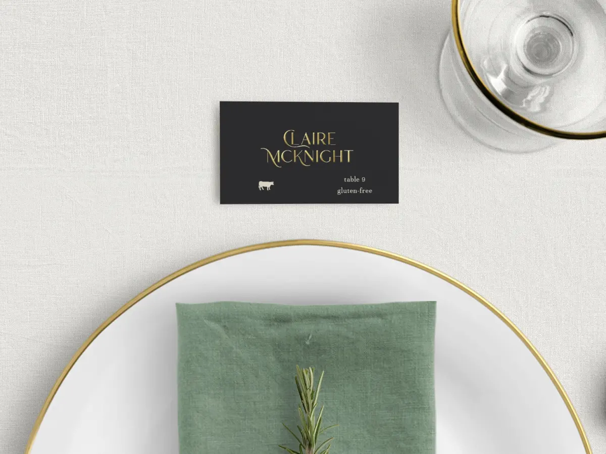 Tented Place Cards