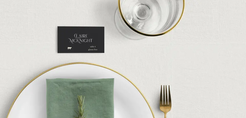 Tented Place Cards