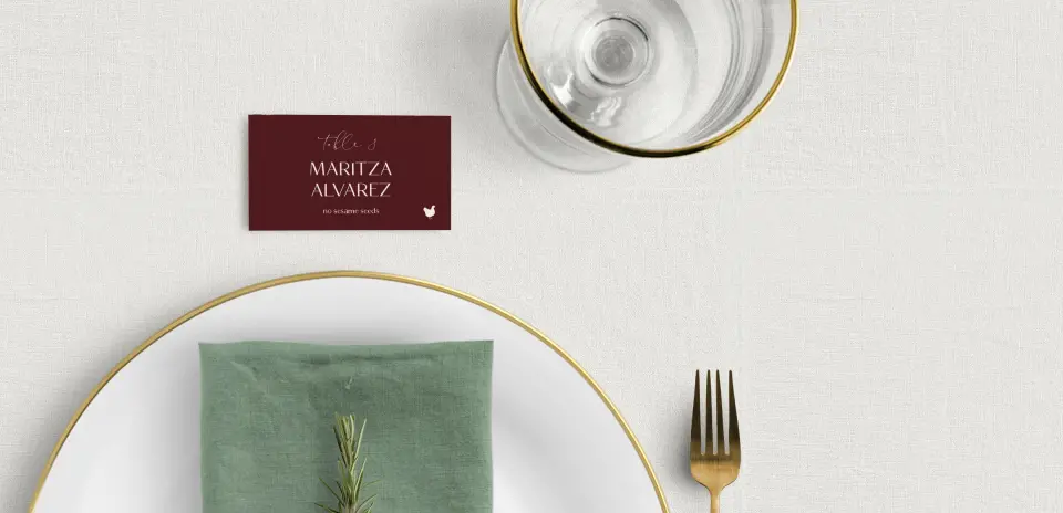 Tented Place Cards