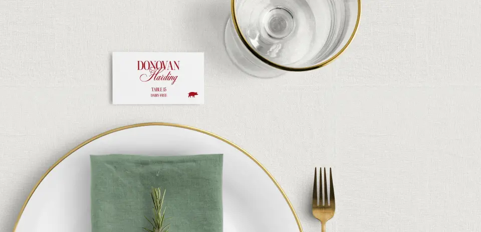 Tented Place Cards